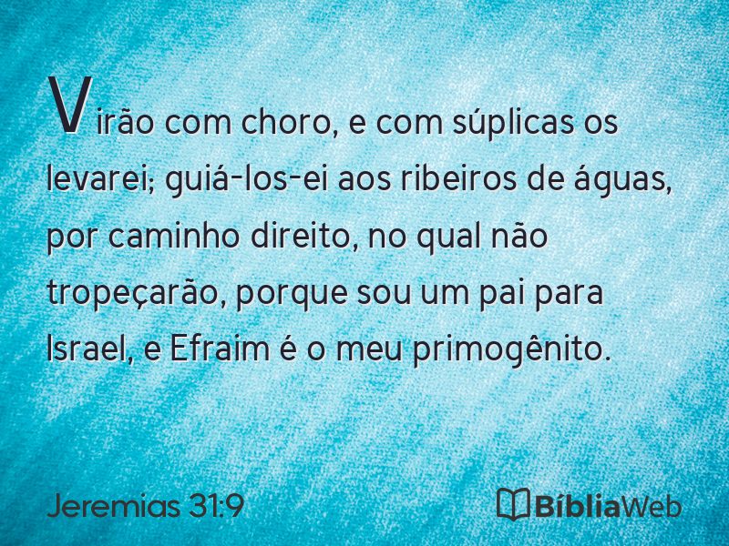 Jeremias 31:9 em imagem para compartilhar
