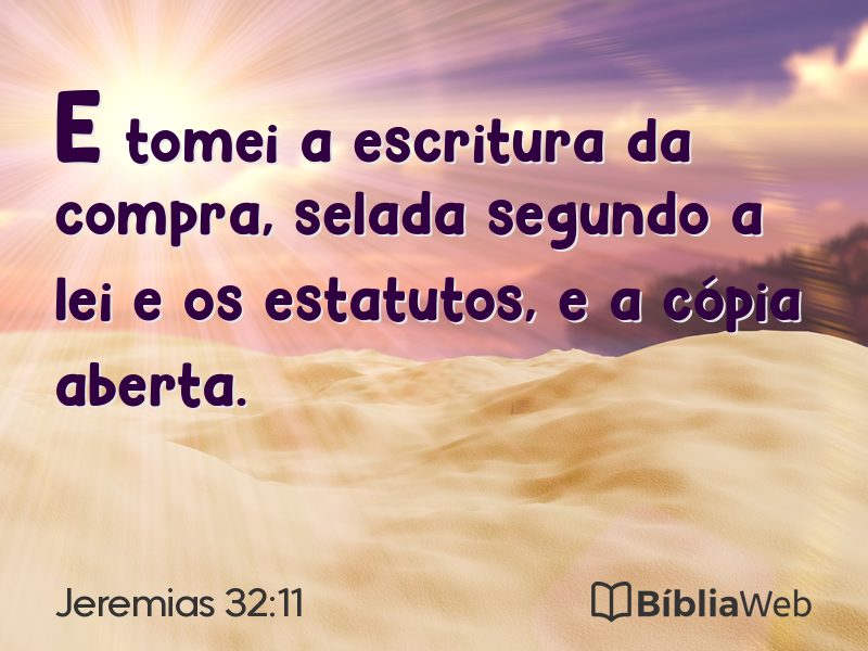 Jeremias 32:11 em imagem para compartilhar