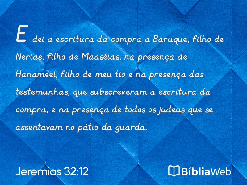 Jeremias 32:12 em imagem para compartilhar