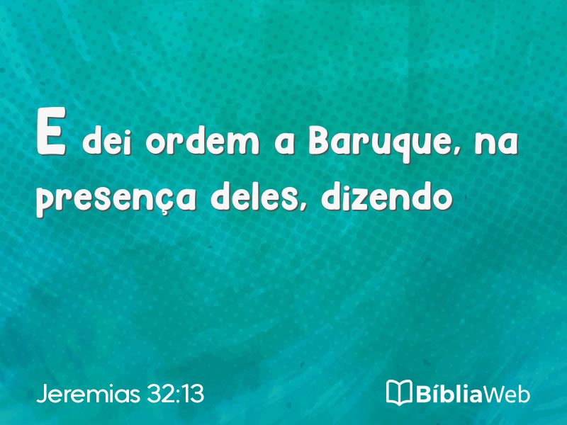 Jeremias 32:13 em imagem para compartilhar