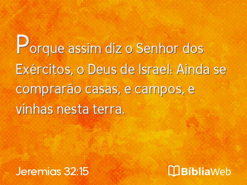 Jeremias 32:15 em imagem para compartilhar