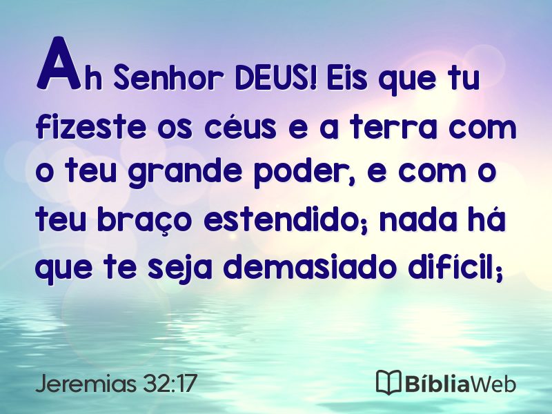 Jeremias 32:17 em imagem para compartilhar