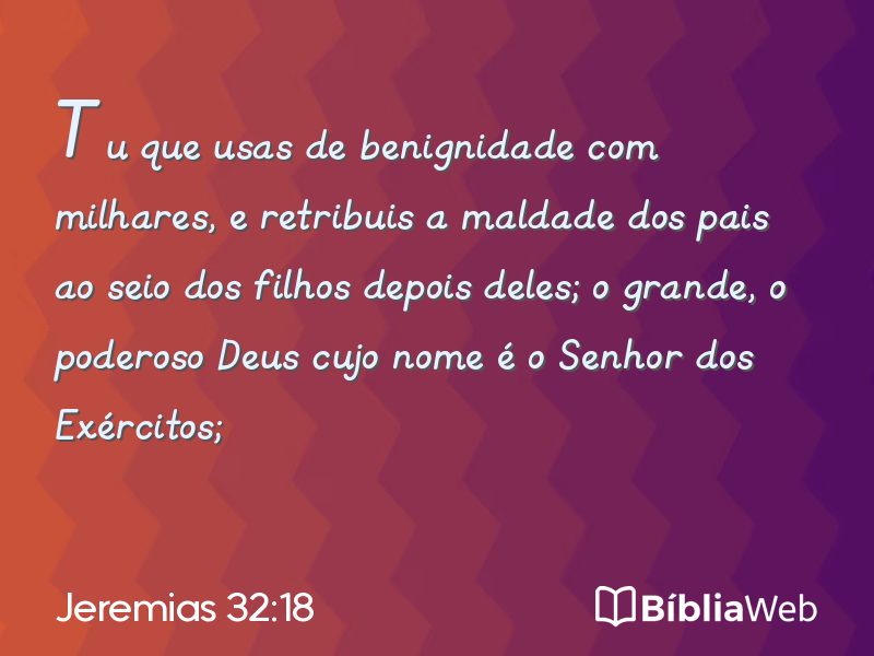 Jeremias 32:18 em imagem para compartilhar