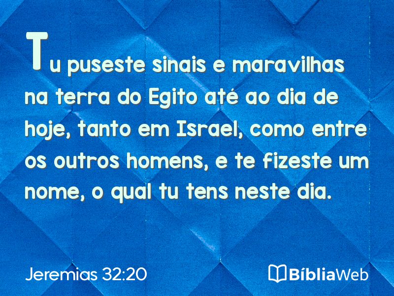 Jeremias 32:20 em imagem para compartilhar