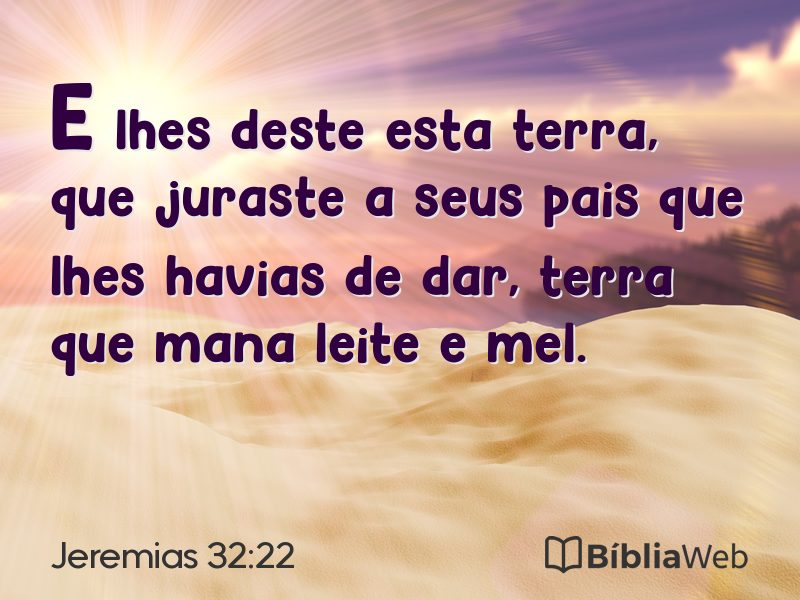 Jeremias 32:22 em imagem para compartilhar