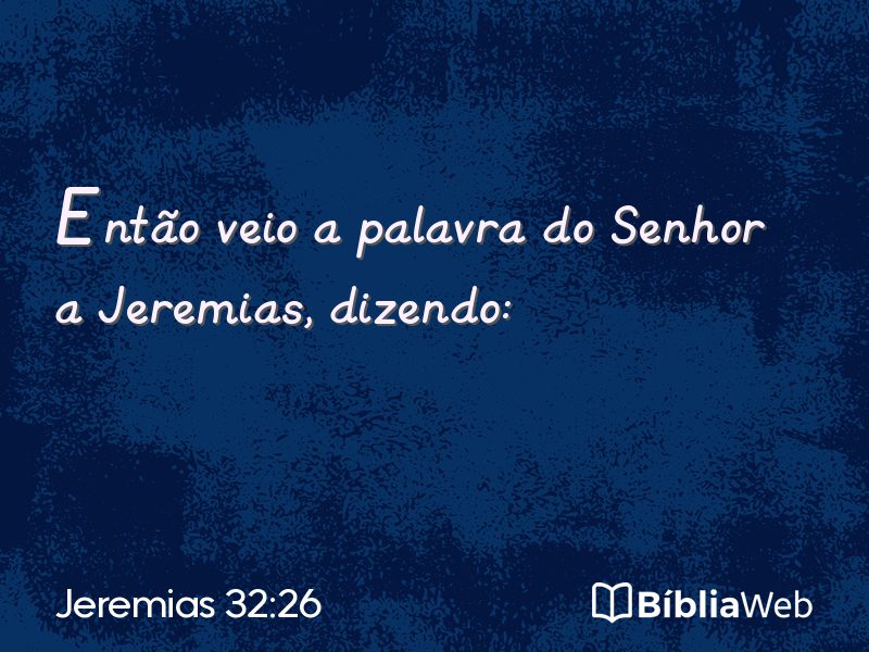 Jeremias 32:26 em imagem para compartilhar