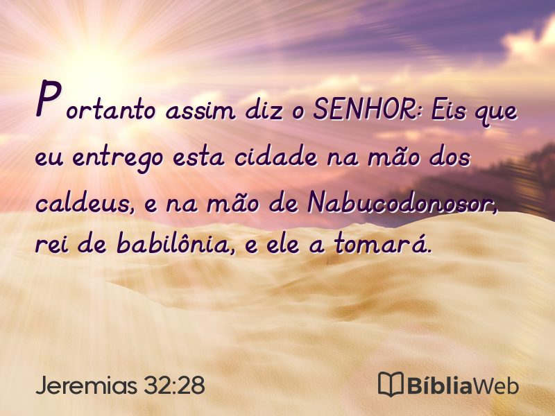 Jeremias 32:28 em imagem para compartilhar