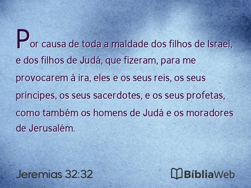 Jeremias 32:32 em imagem para compartilhar