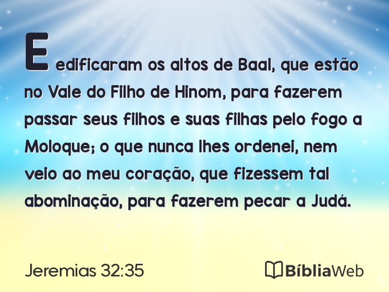 Jeremias 32:35 em imagem para compartilhar