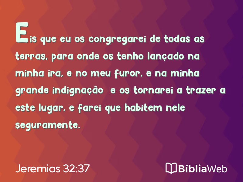 Jeremias 32:37 em imagem para compartilhar