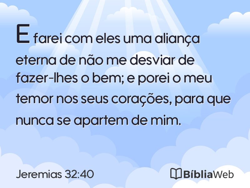 Jeremias 32:40 em imagem para compartilhar