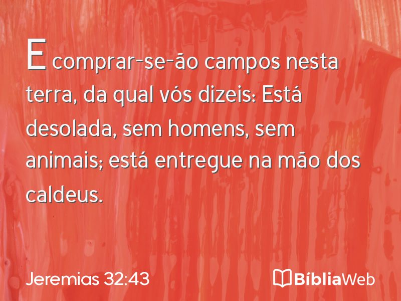 Jeremias 32:43 em imagem para compartilhar