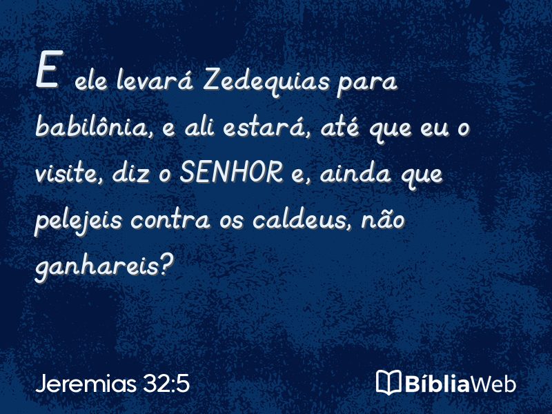 Jeremias 32:5 em imagem para compartilhar