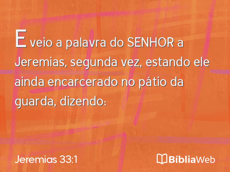 Jeremias 33:1 em imagem para compartilhar