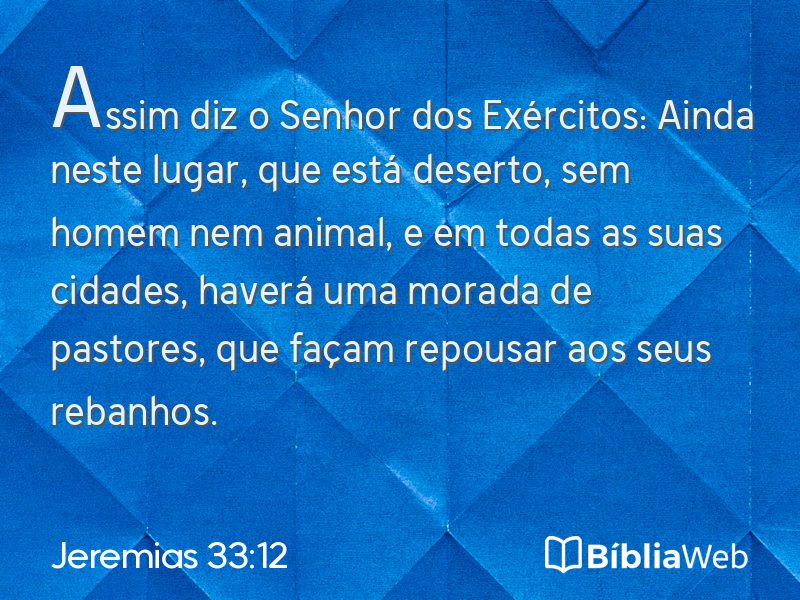 Jeremias 33:12 em imagem para compartilhar