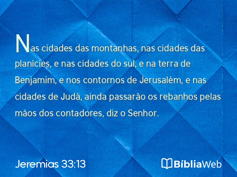 Jeremias 33:13 em imagem para compartilhar
