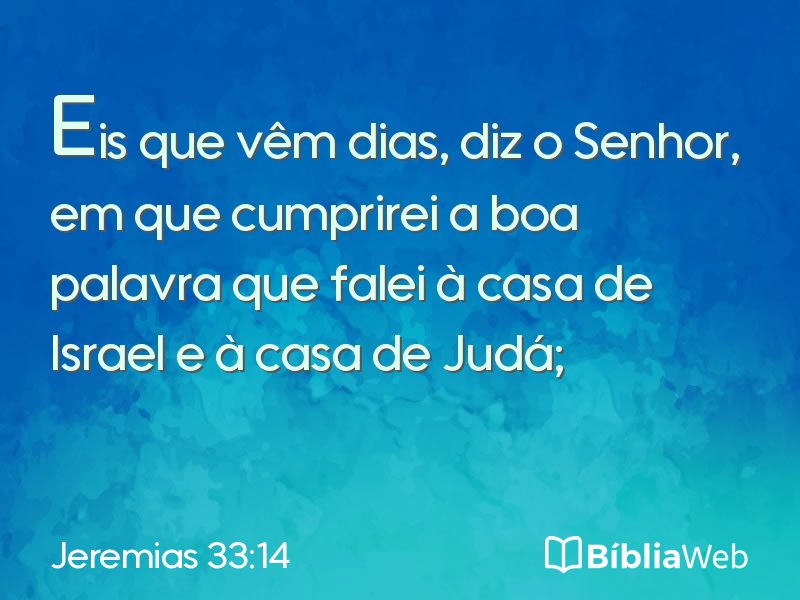 Jeremias 33:14 em imagem para compartilhar