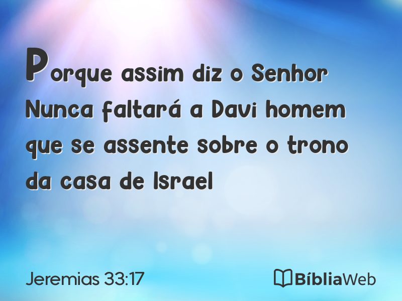 Jeremias 33:17 em imagem para compartilhar