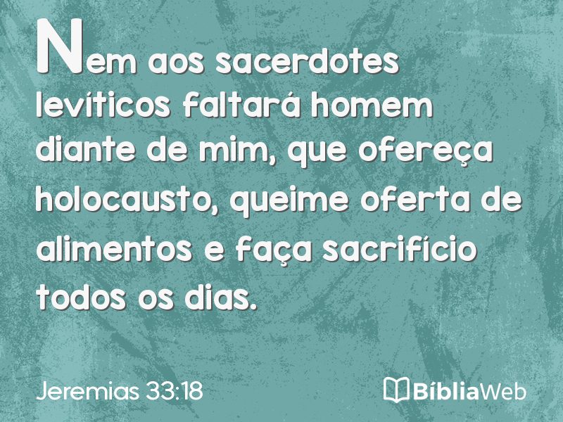 Jeremias 33:18 em imagem para compartilhar