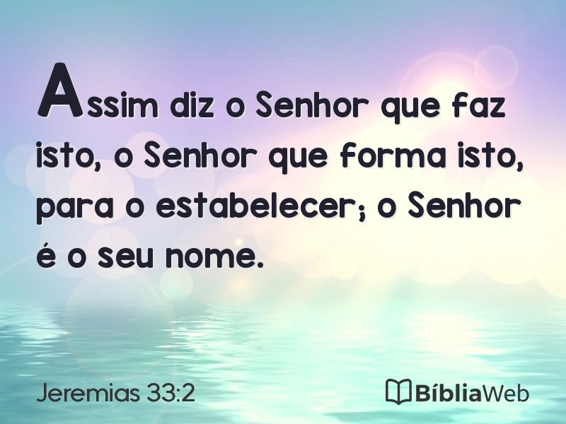 Jeremias 33:2 em imagem para compartilhar