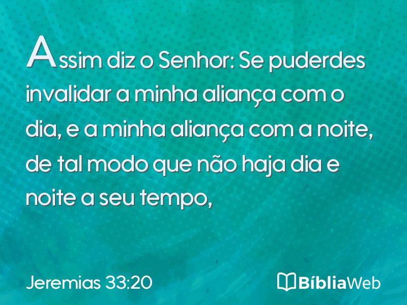 Jeremias 33:20 em imagem para compartilhar