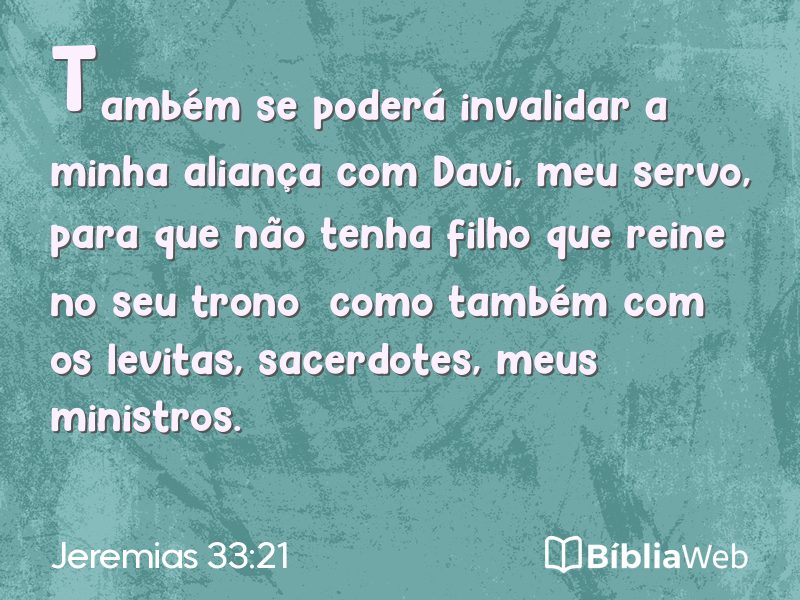 Jeremias 33:21 em imagem para compartilhar