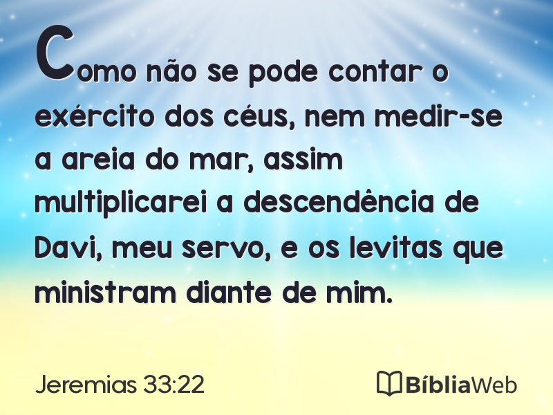 Jeremias 33:22 em imagem para compartilhar