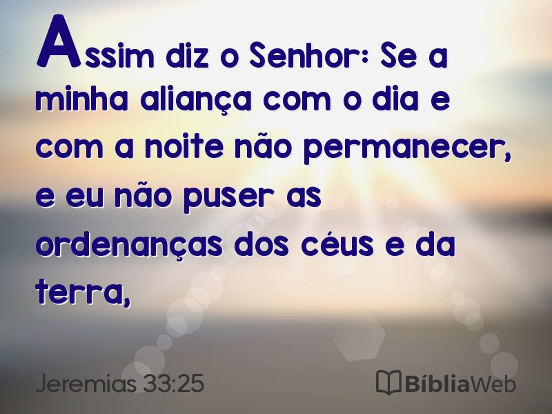 Jeremias 33:25 em imagem para compartilhar