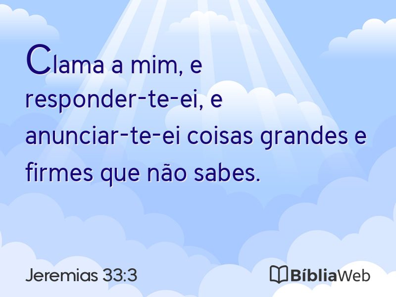 Jeremias 33:3 em imagem para compartilhar