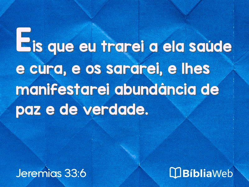 Jeremias 33:6 em imagem para compartilhar