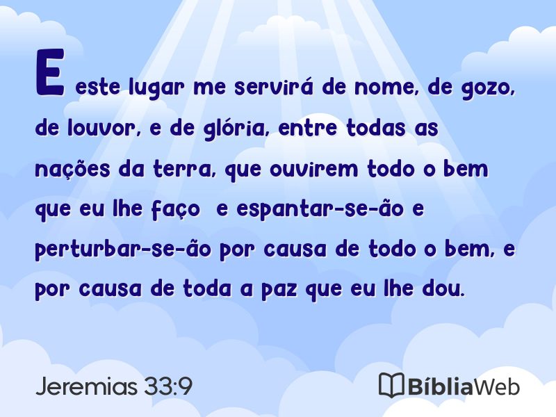Jeremias 33:9 em imagem para compartilhar