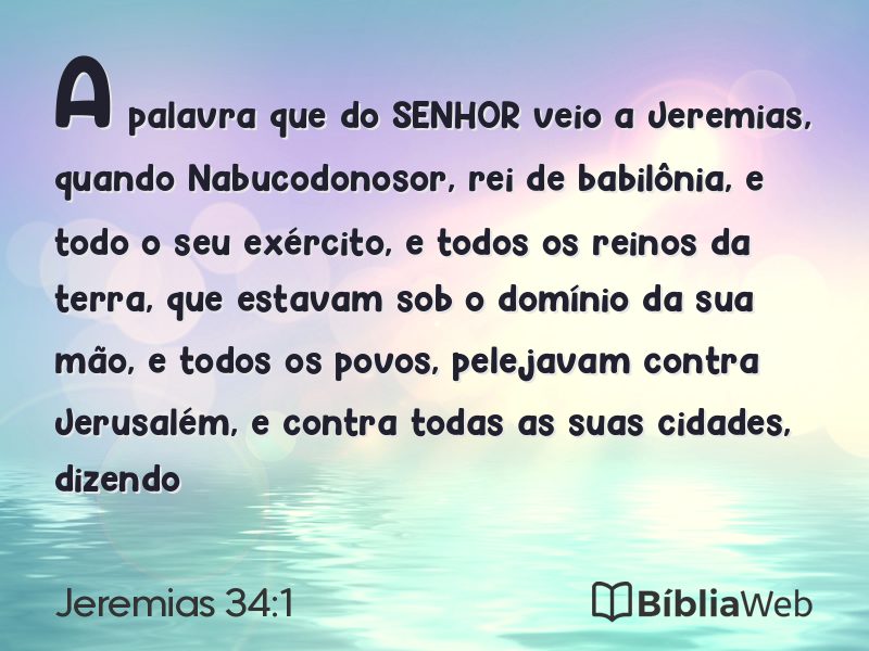 Jeremias 34:1 em imagem para compartilhar