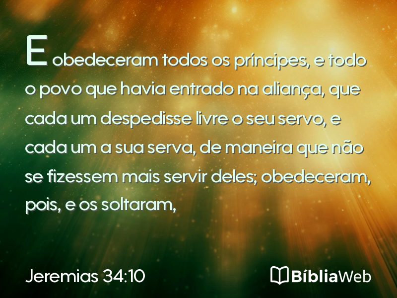 Jeremias 34:10 em imagem para compartilhar