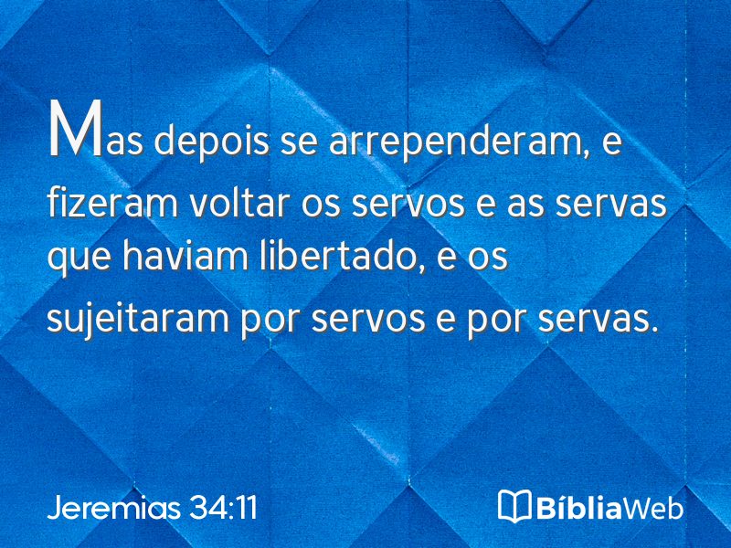 Jeremias 34:11 em imagem para compartilhar