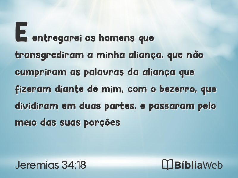 Jeremias 34:18 em imagem para compartilhar