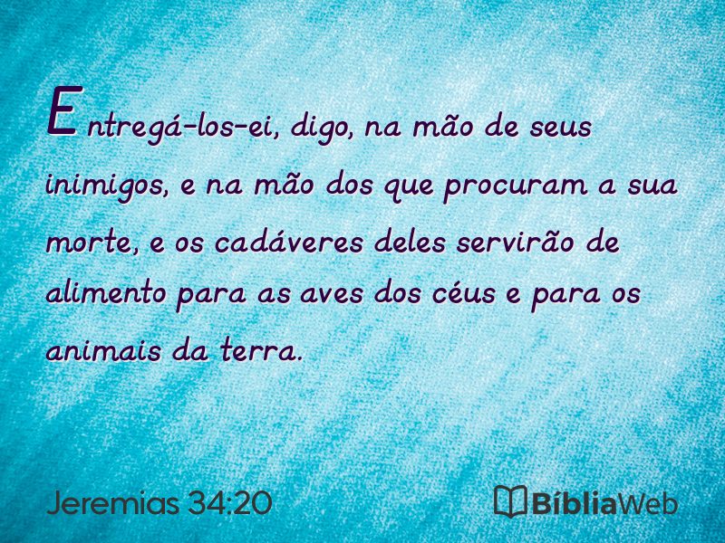 Jeremias 34:20 em imagem para compartilhar