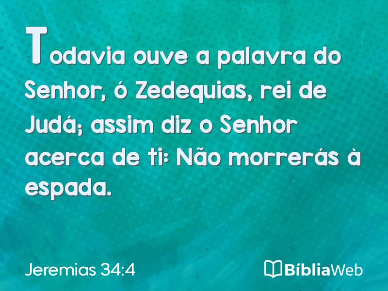 Jeremias 34:4 em imagem para compartilhar