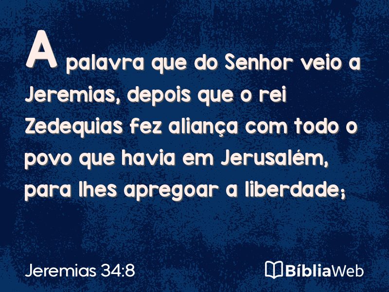 Jeremias 34:8 em imagem para compartilhar