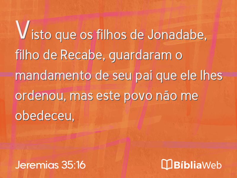 Jeremias 35:16 em imagem para compartilhar
