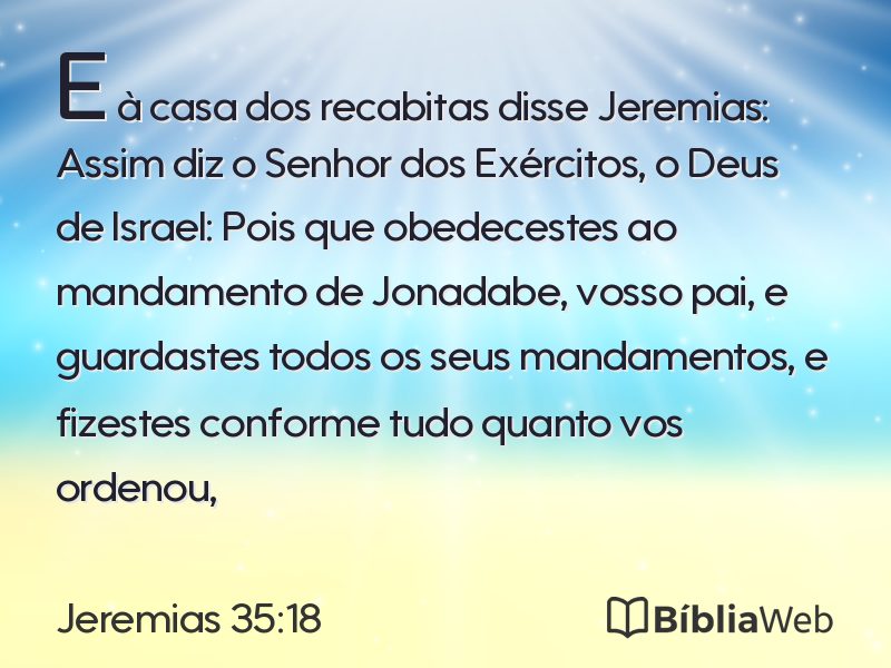 Jeremias 35:18 em imagem para compartilhar