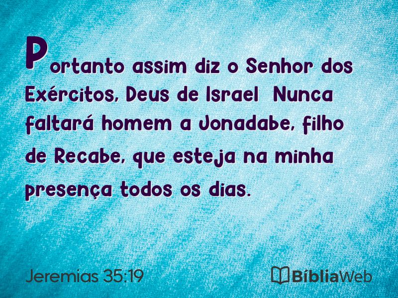 Jeremias 35:19 em imagem para compartilhar
