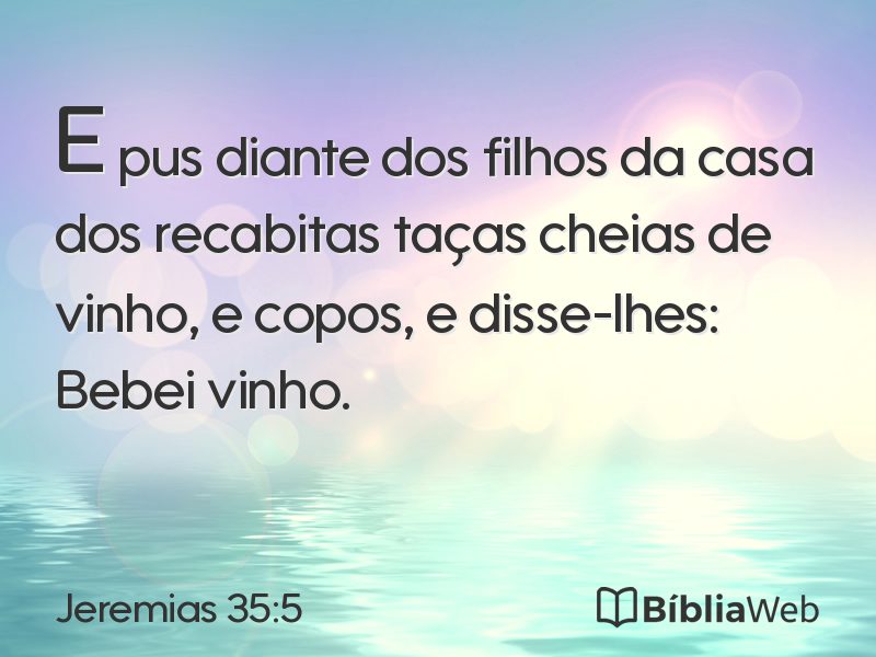 Jeremias 35:5 em imagem para compartilhar