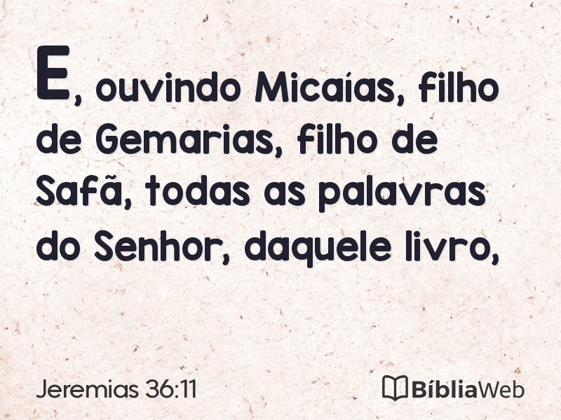 Jeremias 36:11 em imagem para compartilhar