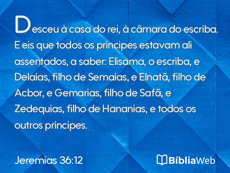 Jeremias 36:12 em imagem para compartilhar
