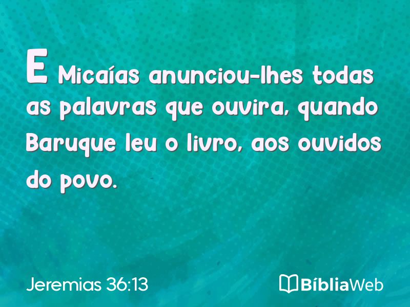 Jeremias 36:13 em imagem para compartilhar