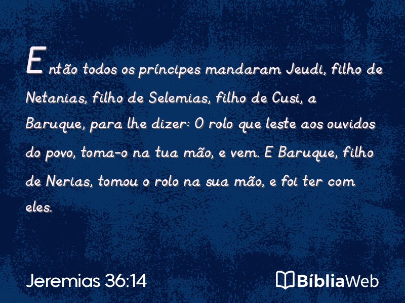 Jeremias 36:14 em imagem para compartilhar