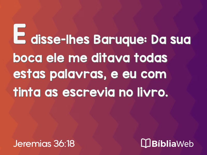 Jeremias 36:18 em imagem para compartilhar