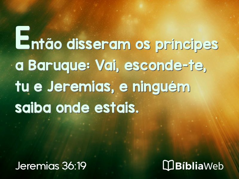 Jeremias 36:19 em imagem para compartilhar