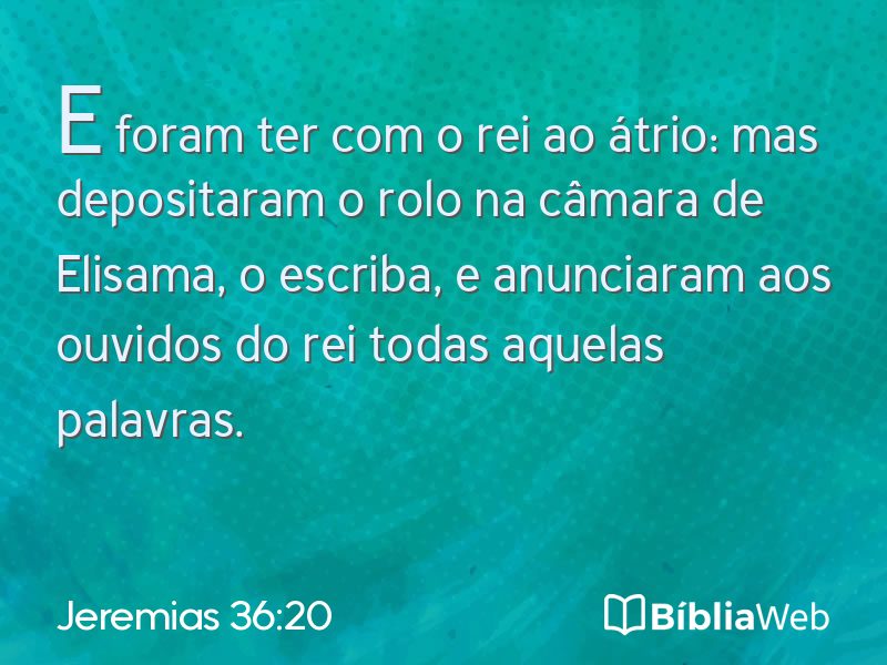 Jeremias 36:20 em imagem para compartilhar