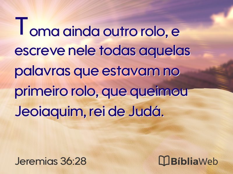 Jeremias 36:28 em imagem para compartilhar